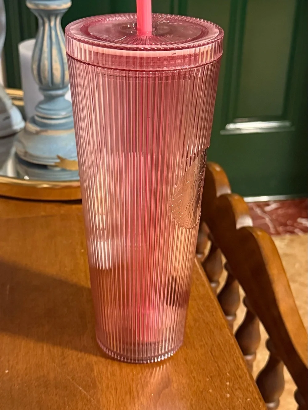 Starbucks 2026 Pink Drink Strawberry Straw Topper Cold Cup Tumbler 24oz NEW